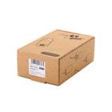 Cardboard box with a barcode label on a white background