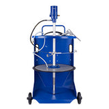 Blue industrial vacuum cleaner on a white background