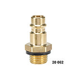 Brass fitting with a white background