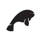 Beluga icon with red eye